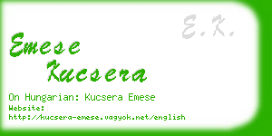 emese kucsera business card